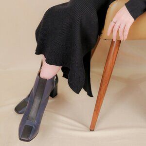 Sylven New York Jayne Apple Leather Boot - Navy and Black (US 11)